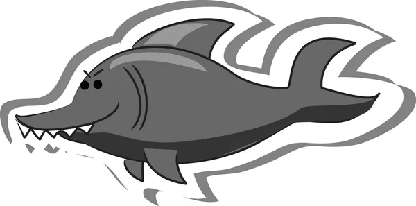 Tiburón de dibujos animados — Vector de stock