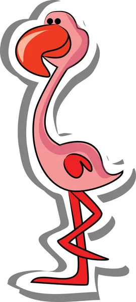 Cartoon flamingo — Stock vektor