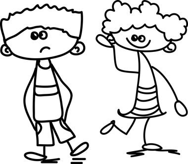 mutlu çizgi film çocuklar