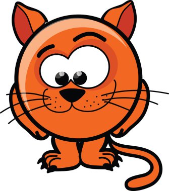 Karikatür kedi, vektör