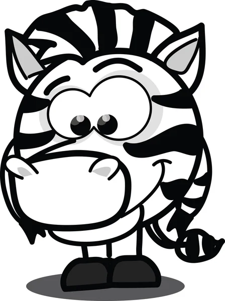 Cartoon zebra, vector — Stockvector