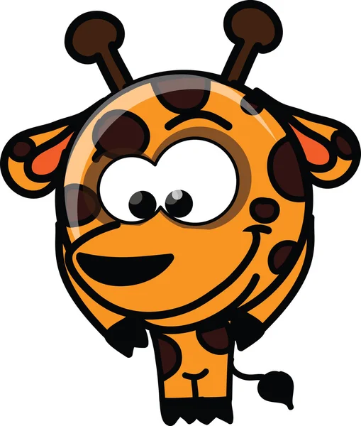 Cartoon giraffe , vector — Stock Vector