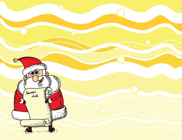 Dibujos animados Santa, fondo — Archivo Imágenes Vectoriales