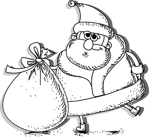 Caricature Père Noël — Image vectorielle