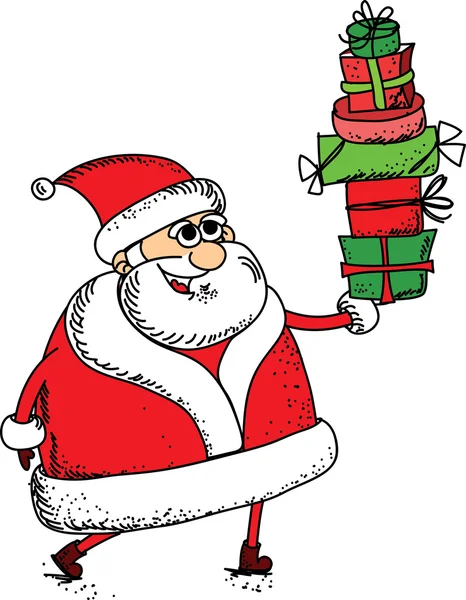 Cartoon Santa — Vettoriale Stock