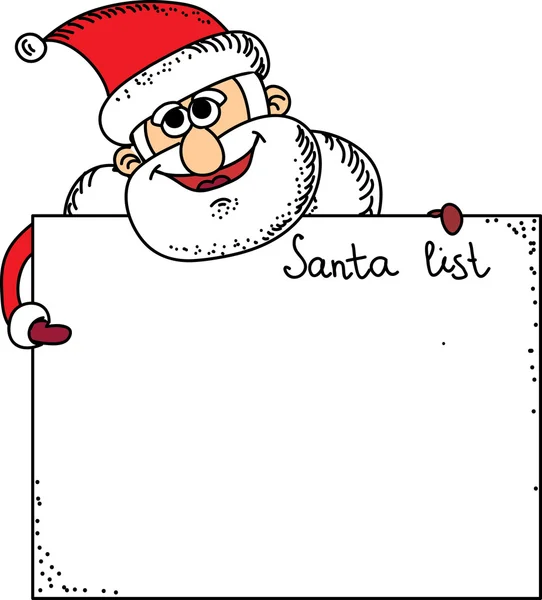 Cartoon Santa, background — Stock Vector