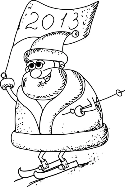Cartoon Weihnachtsmann, Vektor — Stockvektor