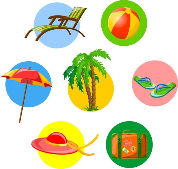 Traveling icons — Stock Vector