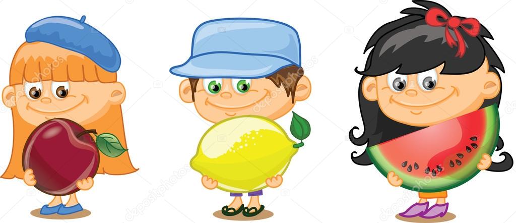 Resultado de imagen para imagenes comiendo frutas animados