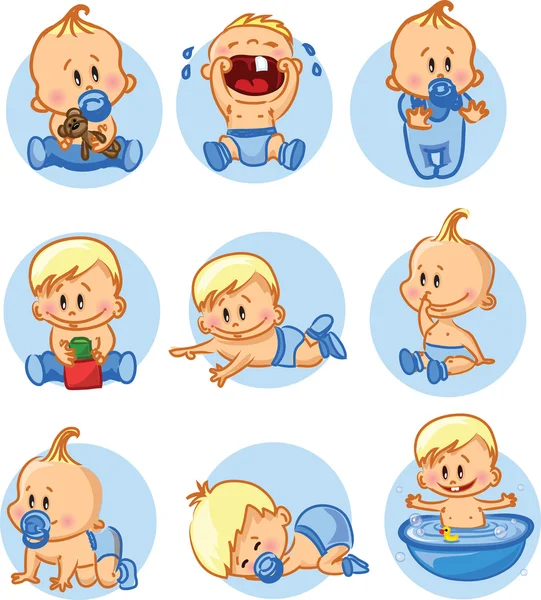 Baby boys — Stock Vector