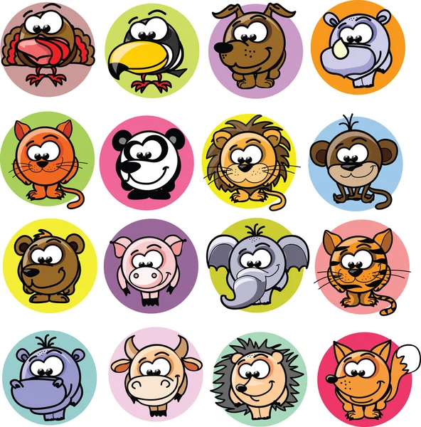 Animales de dibujos animados — Vector de stock