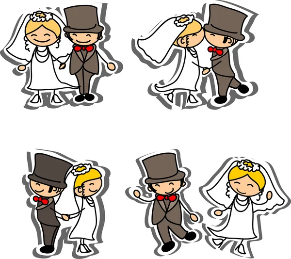 Imagen de boda de dibujos animados — Archivo Imágenes Vectoriales