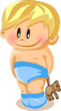 erkek bebek vektör çizim