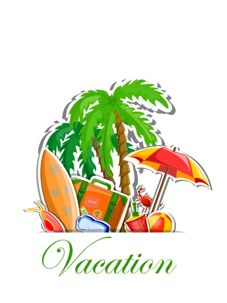 Travel vacation vector background — Stock Vector