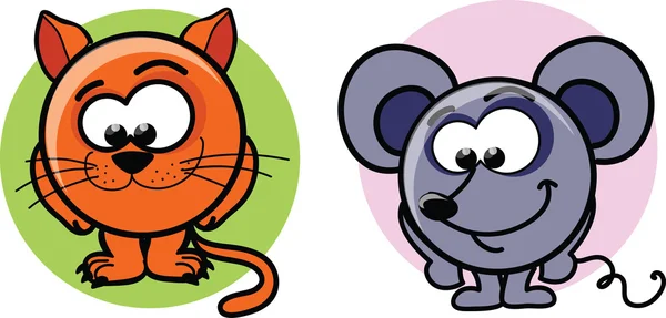 Cartoon vector dieren — Stockvector