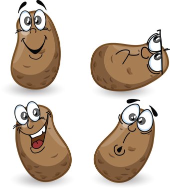 duygular ile karikatür patates