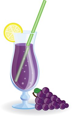 üzüm kokteyl, vektör resim