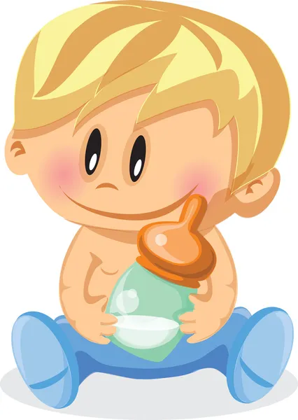 Vector illustration of baby boy — Stock Vector