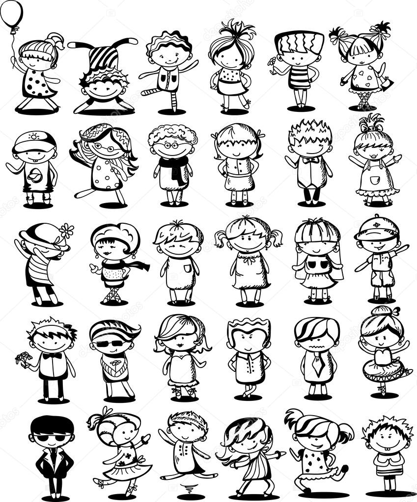 Cute cartoon kids