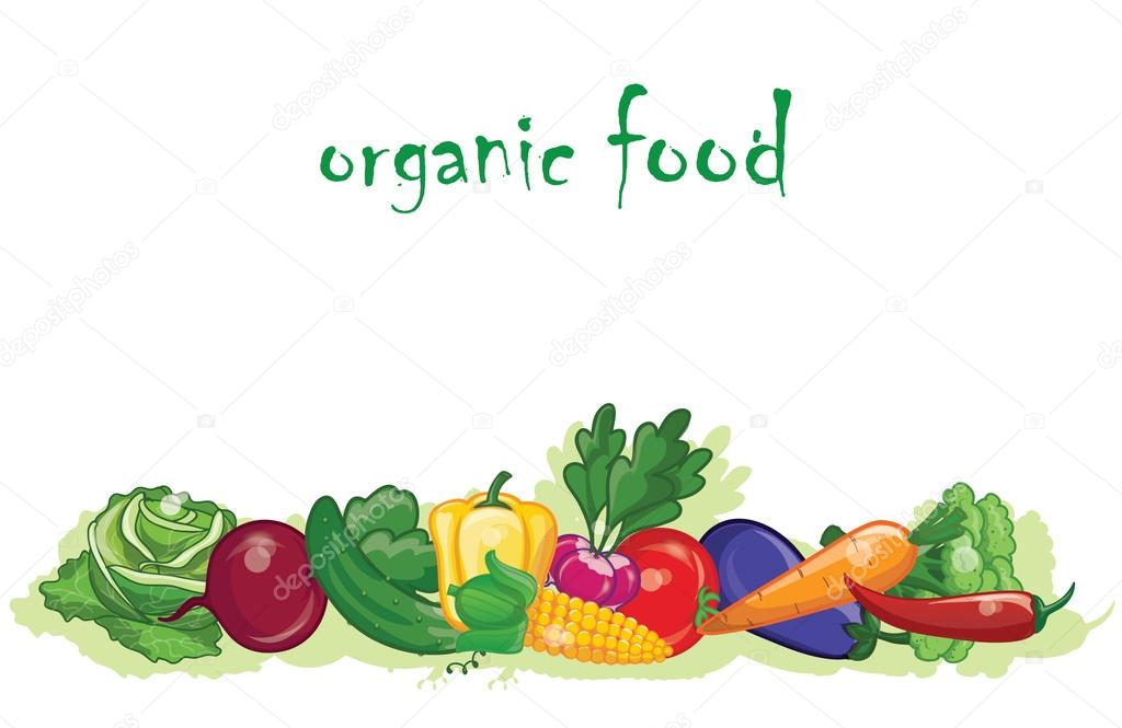 Cartoon vegetables, background — Stock Vector © virinaflora 27982379