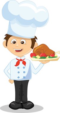 çizgi film karakteri - sevimli aşçı