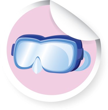 Dalış maske vektör sticker