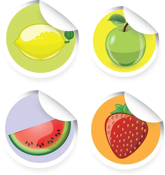 Stiker buah - Stok Vektor