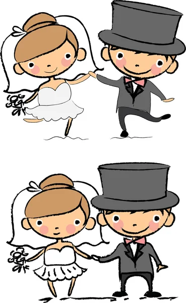 Lindos niños dibujos animados — Vector de stock