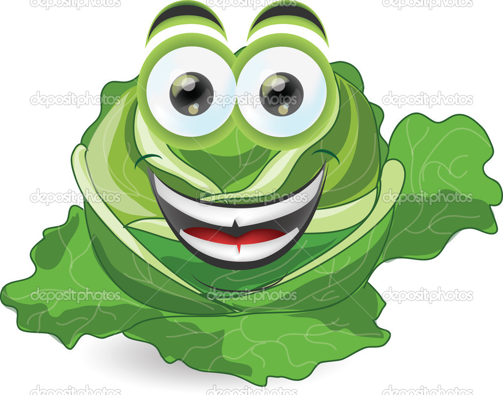 Cartoon funny cabbage — Stock Vector © virinaflora 30387993