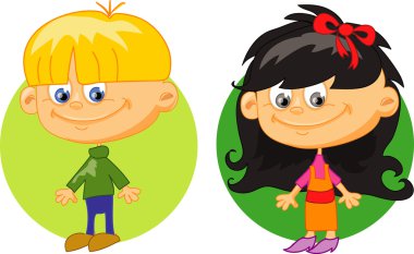 sevimli çizgi film çocuklar