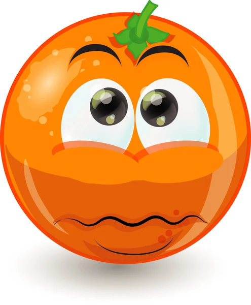 Cartoon funny orange — Stock Vector