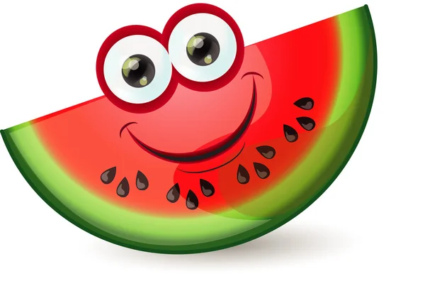Cartoon funny watermelon — Stock Vector
