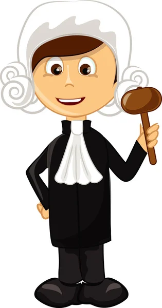 Cartoon judge — Stock Vector