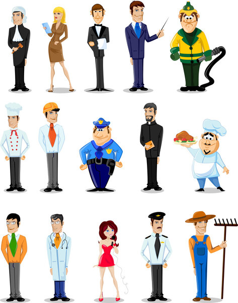 Персонажи мультфильмов разных профессий