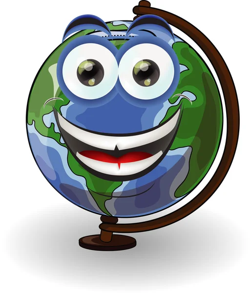 Cartoon school globe — Stockvector