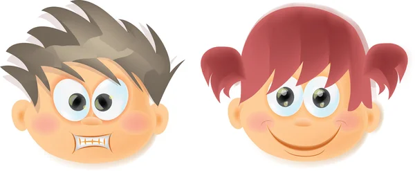 Cute cartoon kids — Stock Vector