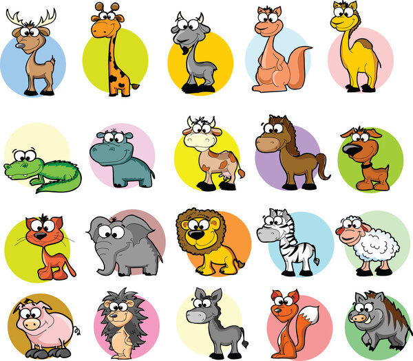 набор милых мультяшных животных