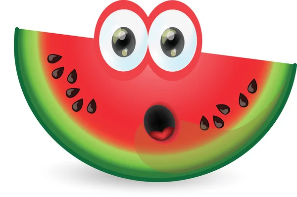 Cartoon cute watermelon — Stock Vector