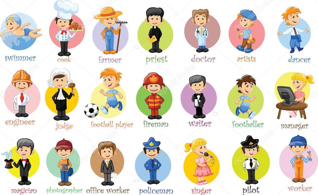 Profesiones del dibujo animado imágenes de stock de arte vectorial | Depositphotos Profesiones del dibujo animado imágenes de stock de arte vectorial | Depositphotos