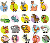 Картина, постер, плакат, фотообои "set of cute cartoon animals", артикул 33432551