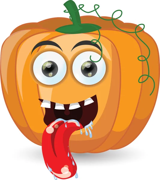 Cartoon pompoen voor Halloween — Stockvector