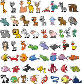 Картина, постер, плакат, фотообои "set of cute cartoon animals", артикул 35803785
