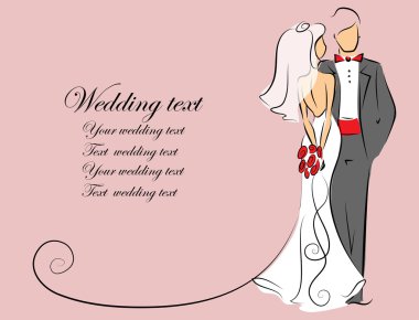 Gelin ve damat silüeti