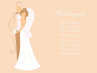 Gelin ve damat silüeti