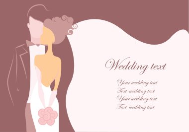 Gelin ve damat silüeti