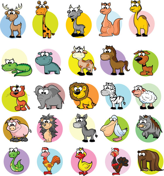 набор милых мультяшных животных