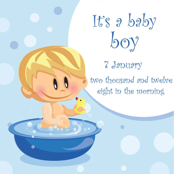 Illustration vectorielle de bébé garçon — Image vectorielle