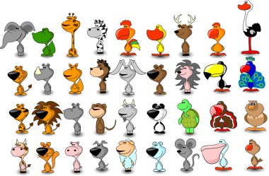 farklı sevimli hayvanlar