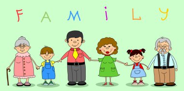 Mutlu aile el ele tutuşuyor