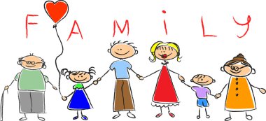 Mutlu aile el ele tutuşuyor